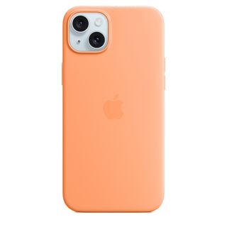 APPLE Funda de silicona con MagSafe para iPhone 15, Naranja sorbete