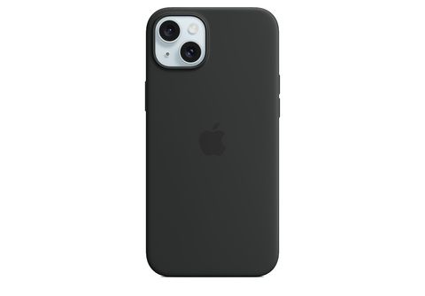 Funda de silicona negra para iPhone 15 Plus