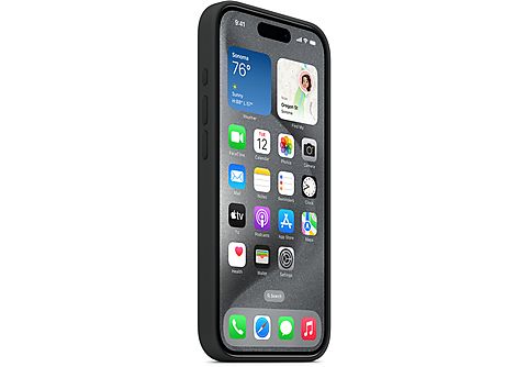 APPLE Funda de silicona con MagSafe para iPhone 15 Pro, Negro