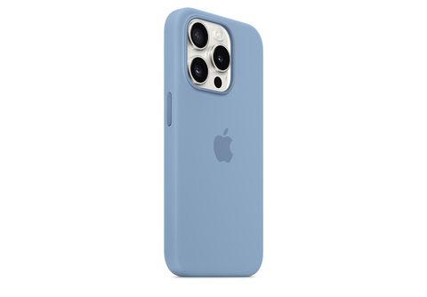 APPLE Funda de silicona con MagSafe para iPhone 15 Pro, Azul invierno