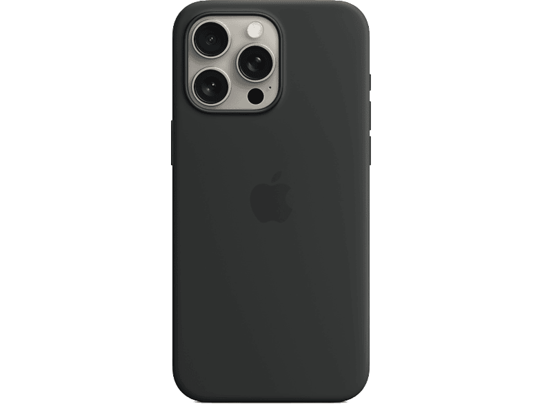 Apple Funda de silicona con MagSafe para iPhone 15 Pro Max, Negro