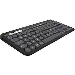 Klawiatura bezprzewodowa LOGITECH Pebble Keys 2 K380s Grafitowy 920-011851