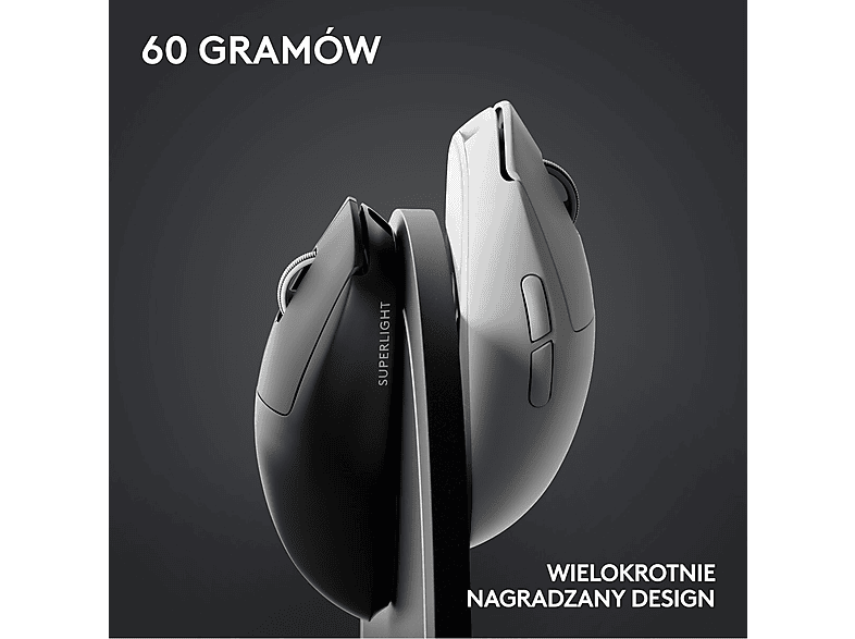 Mysz LOGITECH G PRO X Superlight 2 Lightspeed Biały – zdjęcie 3