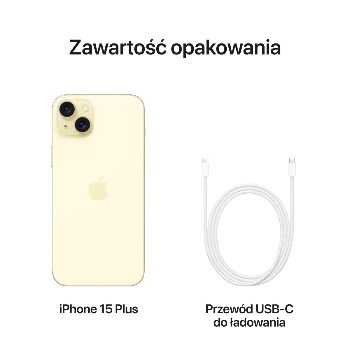 Smartfon APPLE iPhone 15 Plus 128GB Żółty MU123PX/A