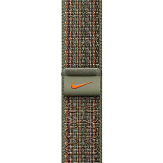 APPLE Cinturino Nike Sport Loop da 45 mm - Fascia da braccio (Sequoia/Arancione)