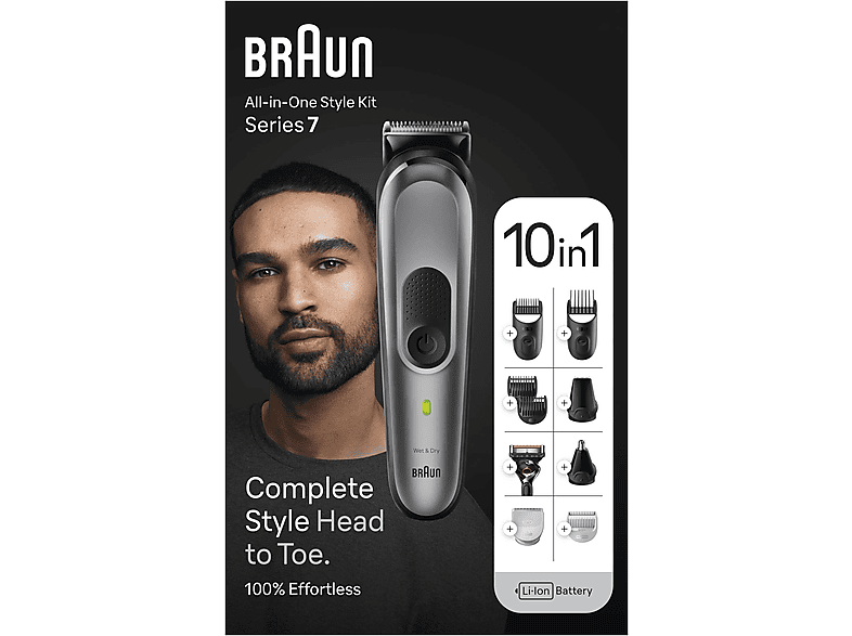 BRAUN MGK7420 Series 7 10’u 1 Arada Erkek Bakım Kiti Siyah Gümüş_8