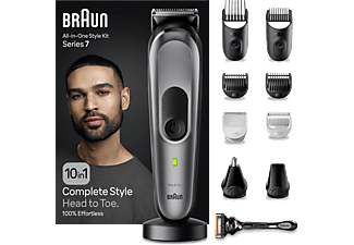 BRAUN MGK7420 Series 7 10’u 1 Arada Erkek Bakım Kiti Siyah Gümüş