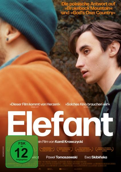 Filmposter mit zwei Männern im Vordergrund und Text auf Polnisch.