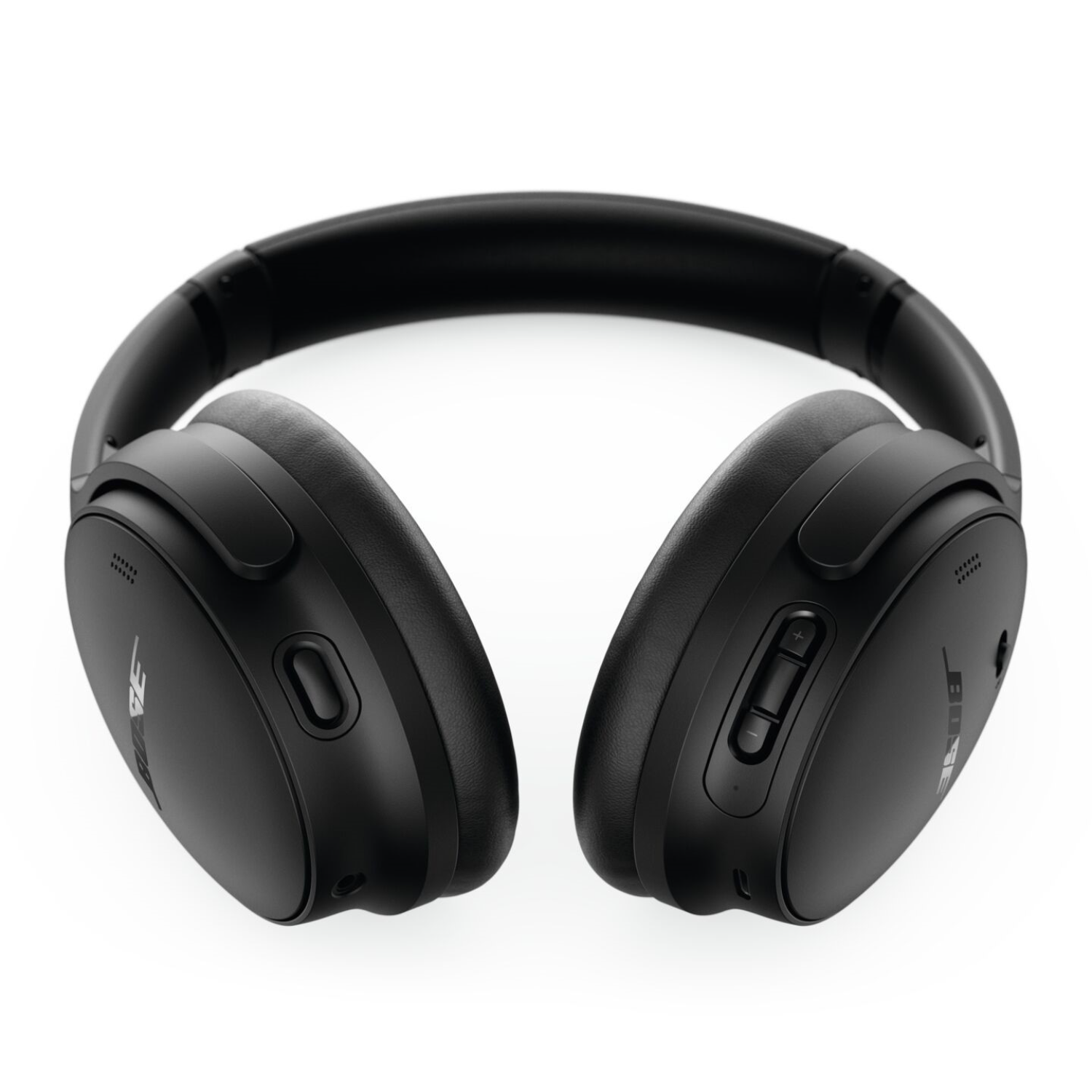 Black Bose headphones on a white background, with the Bose logo visible.