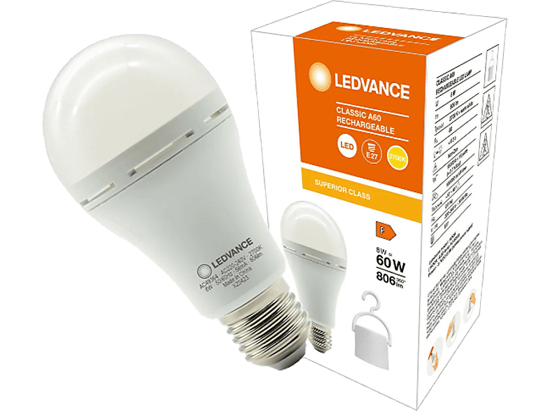 OSRAM Classic A60 Rechargable LED Lamp 8W E27 Şarj Edilebilir LED Lamba_0