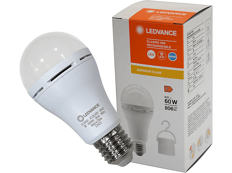 OSRAM Classic A60 Rechargable LED Lamp 8W E27 Şarj Edilebilir LED Lamba_1