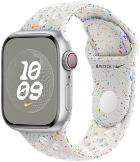 APPLE Bracelet pour Apple Watch 41 mm Nike Sport Band Pure Platinum M/L (MUUL3ZM/A)