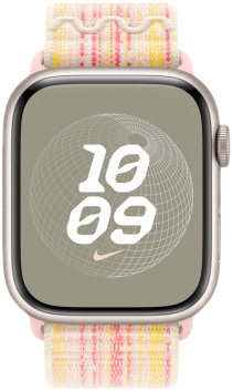 APPLE Armband voor Apple Watch 45 mm Nike Sport Loop Starlight / Pink (MUJY3ZM/A)