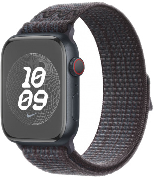 APPLE Bracelet pour Apple Watch 41 mm Nike Sport Loop Black / Blue (MUJV3ZM/A)