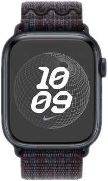 APPLE Bracelet pour Apple Watch 41 mm Nike Sport Loop Black / Blue (MUJV3ZM/A)