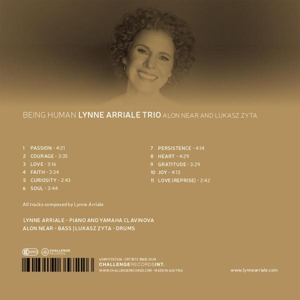 CD-Cover mit Lynne Arriale Trio, Trackliste und Künstlerdetails.