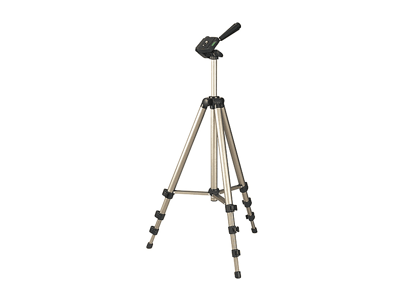 Cavalletto Hama Treppiedi Star 700 EF Digital, (42,5 - 125 cm), testa 3D con sgancio rapido, borsa per trasporto, Argento Treppiede
