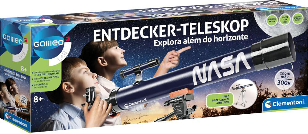 CLEMENTONI Mehrfarbig Entdecker-Teleskop Spielzeug-Teleskop,