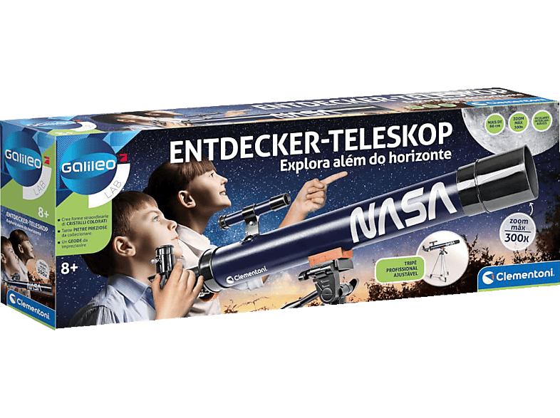 CLEMENTONI Entdecker-Teleskop Spielzeug-Teleskop, Mehrfarbig