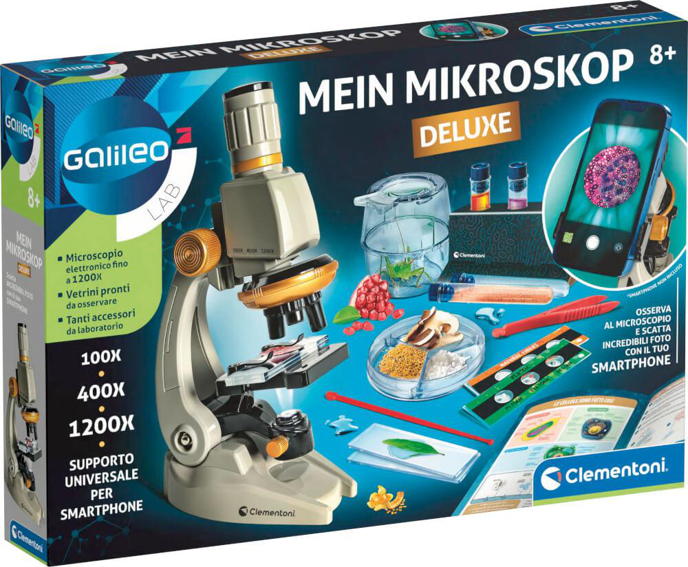 Deluxe Mehrfarbig Mein Spielzeug-Mikroskop, Mikroskop CLEMENTONI