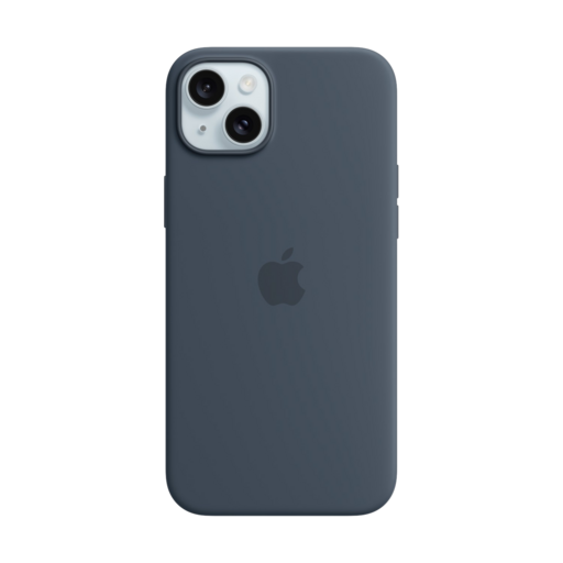 Apple iPhone 15 Plus Silicone Case with MagSafe Storm Blue