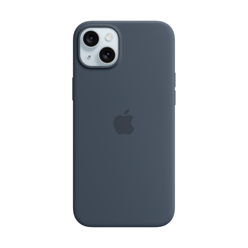 Apple iPhone 15 Plus Silicone Case with MagSafe Storm Blue