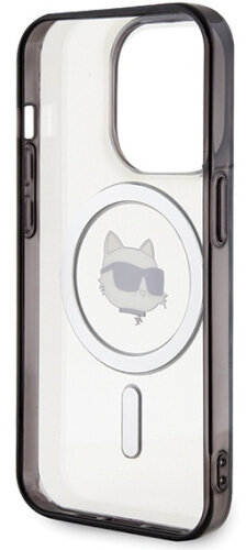 Przezroczyste etui na telefon z logo kota.