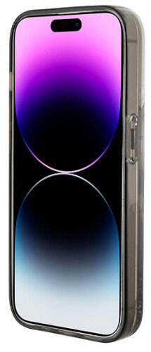 Smartfon w etui. Fioletowe i niebieskie tło.