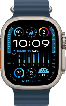 APPLE Armband voor Apple Watch 49 mm Blue Ocean Band (MT633ZM/A)