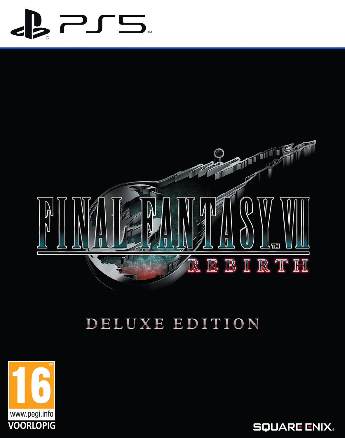 Cover van Final Fantasy VII Rebirth Deluxe Edition. De titel staat in grote letters.