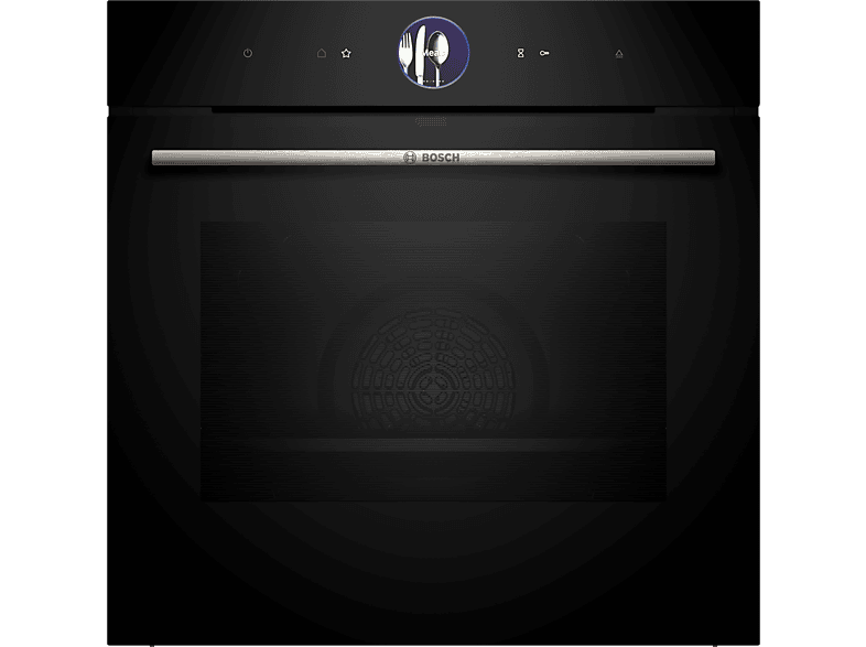 Bosch HRG7764B1 Backofen mit Pyrolyse (71 l, Schwarz, 594 mm breit, A+, mit Dampfgarfunktion)