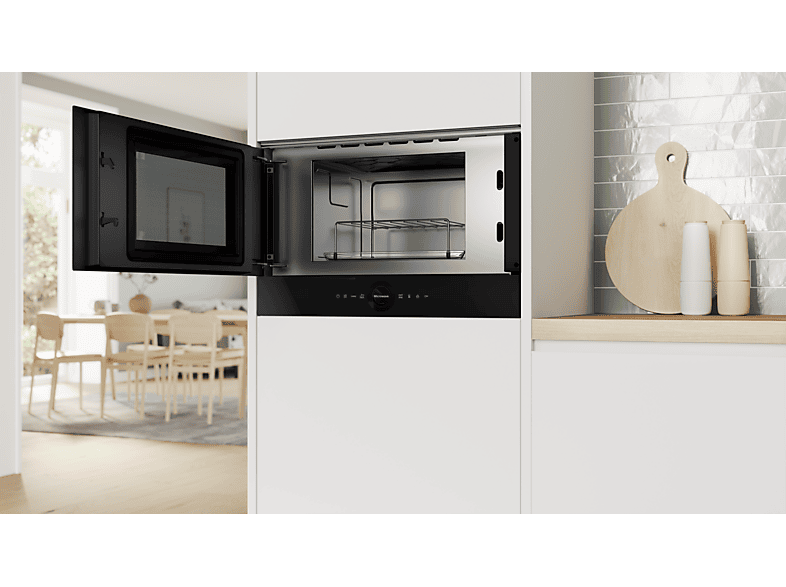 Bosch BEL7321B1 Serie 8, Mikrowelle (900 Watt, Einbaugerät, 21 l, Schwarz) — Foto 2 von 5