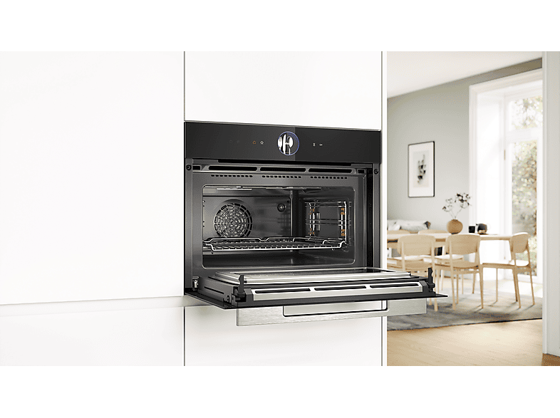 Bosch CMG7761B1 Kompaktbackofen mit Mikrowellenfunktion mit Pyrolyse (45 l, Schwarz, 594 mm breit) — Foto 4 von 5