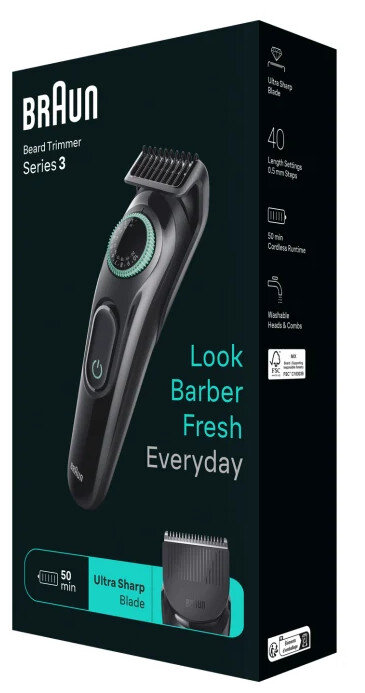 Trymer BRAUN BT3421 BLK/VIGR