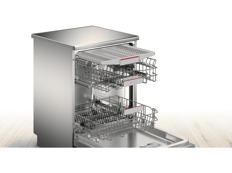 Bosch SMS4EMI06E Serie 4 Geschirrspüler (Freistehend mit Unterbaumöglichkeit, Besteckschublade, 600 mm breit, 42 dB(A), B, Silber) — Foto 3 von 5