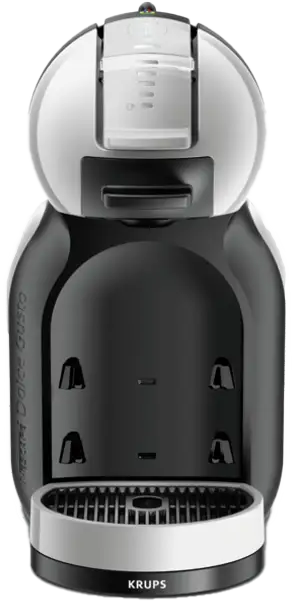 Fekete-fehér Dolce Gusto kávéfőző. Elegáns kialakítású, víztartállyal és csepptálcával rendelkezik.