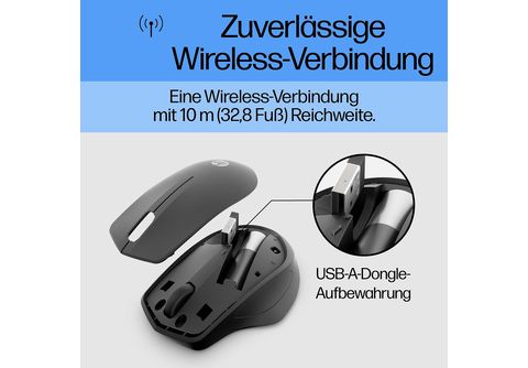 HP 280 Silent Wireless Maus, kabellos kaufen Schwarz in Maus SATURN online Schwarz 