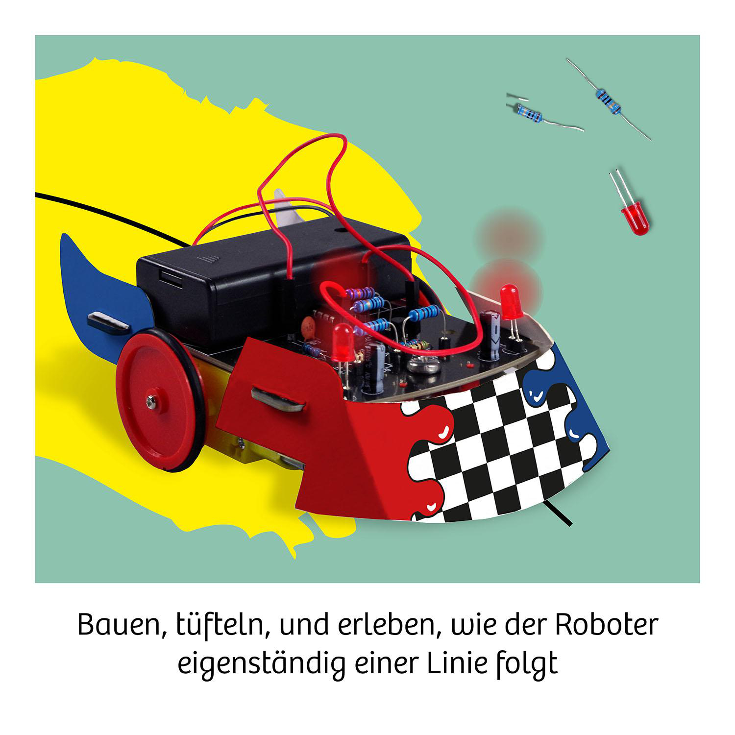 KOSMOS Line-Follow Robot Experimentierkasten, Mehrfarbig