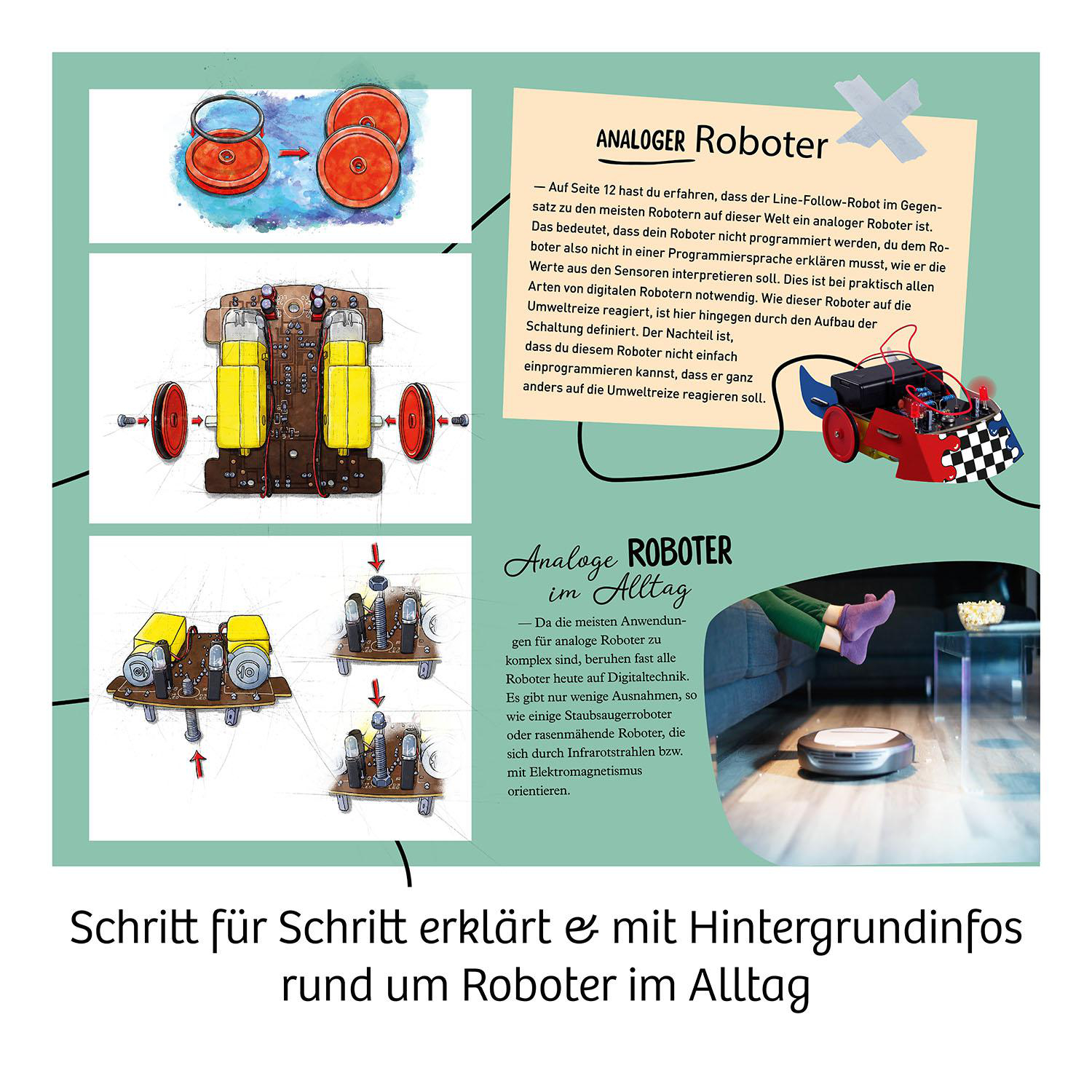 KOSMOS Line-Follow Robot Experimentierkasten, Mehrfarbig