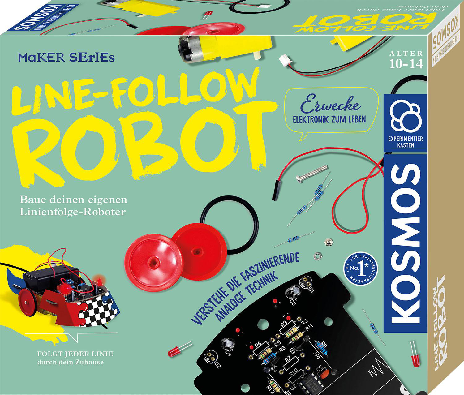 KOSMOS Line-Follow Robot Experimentierkasten, Mehrfarbig