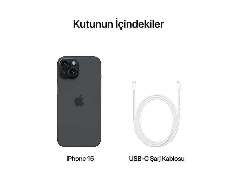 APPLE iPhone 15 128 GB Akıllı Telefon Siyah MTP03TU/A Fiyat
