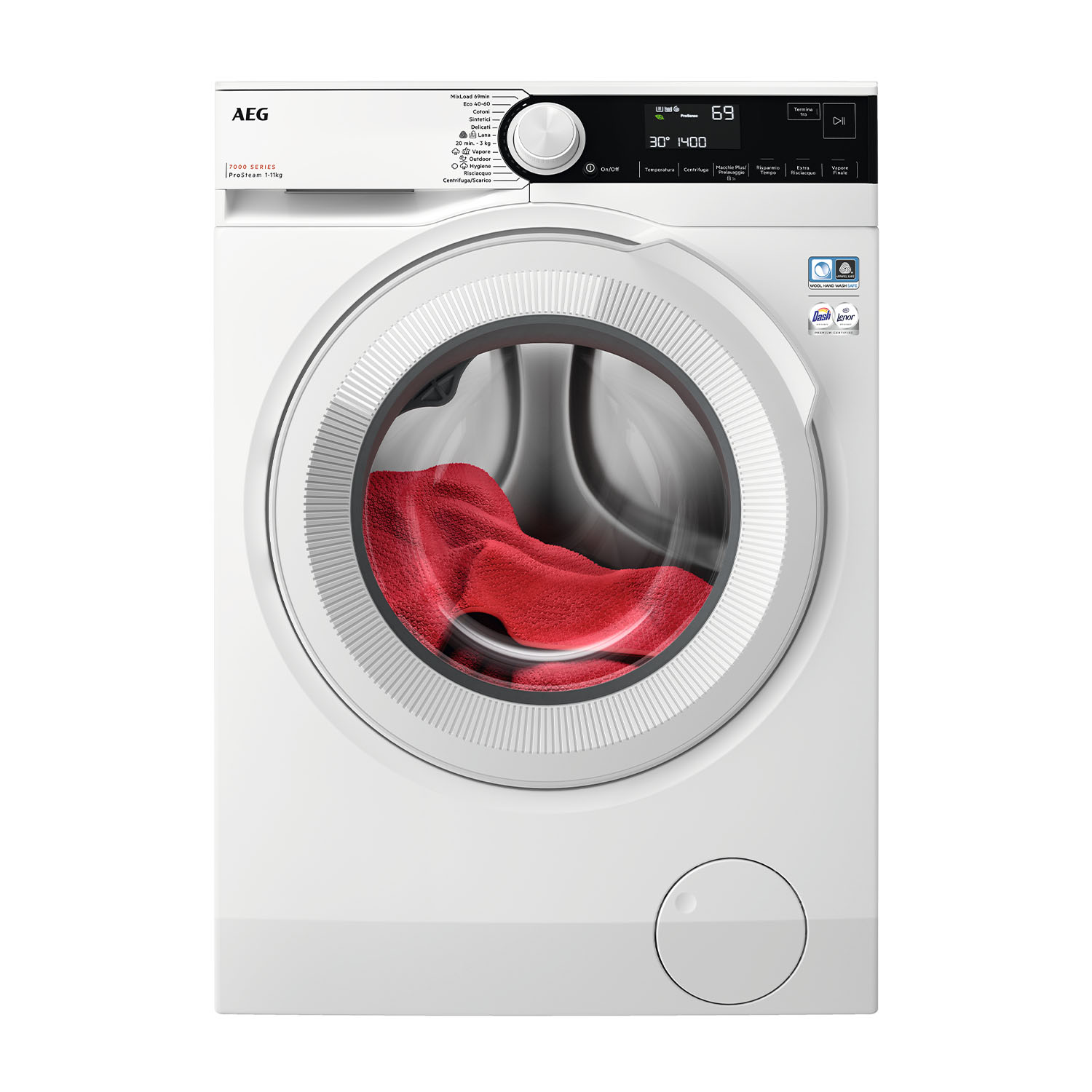 AEG Lr7H114Aw Lavatrice, Caricamento frontale, 11 kg, 63,6 cm, Classe A