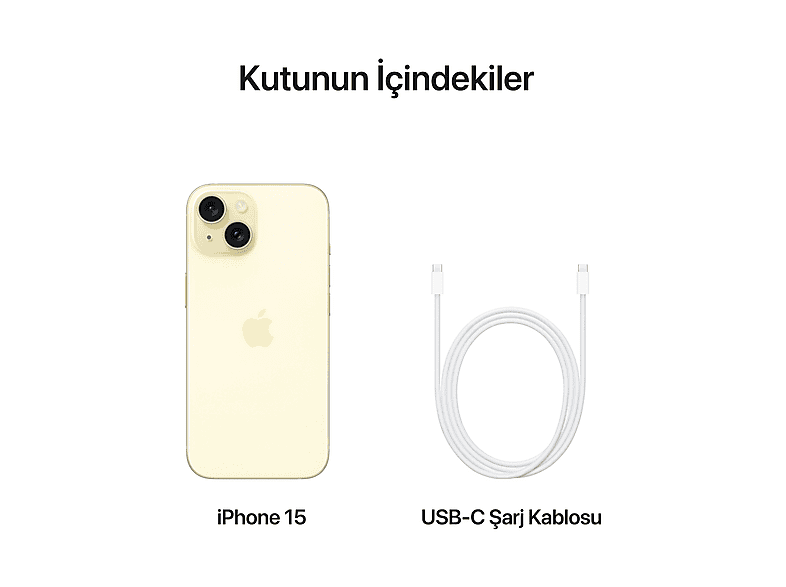 APPLE iPhone 15 256 GB Akıllı Telefon Sarı MTP83TU/A Fiyat