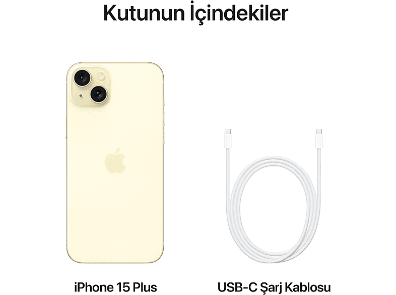 APPLE iPhone 15 Plus 512GB Akıllı Telefon Sarı MU1M3TU/A Fiyat