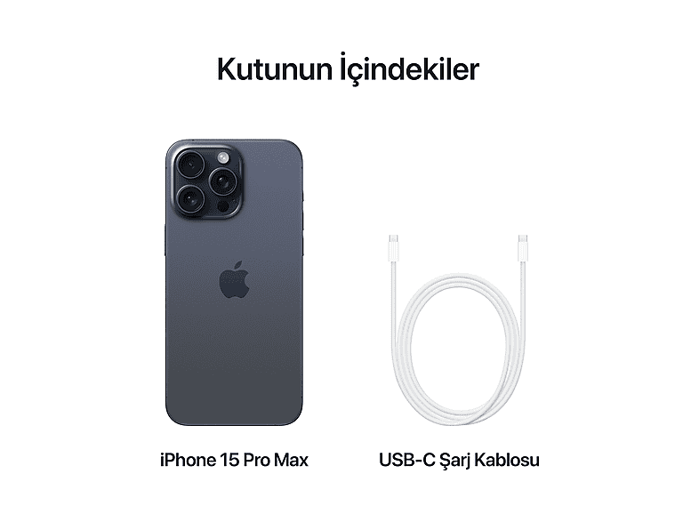 APPLE iPhone 15 Pro Max 256 GB Akıllı Telefon Mavi Titanium