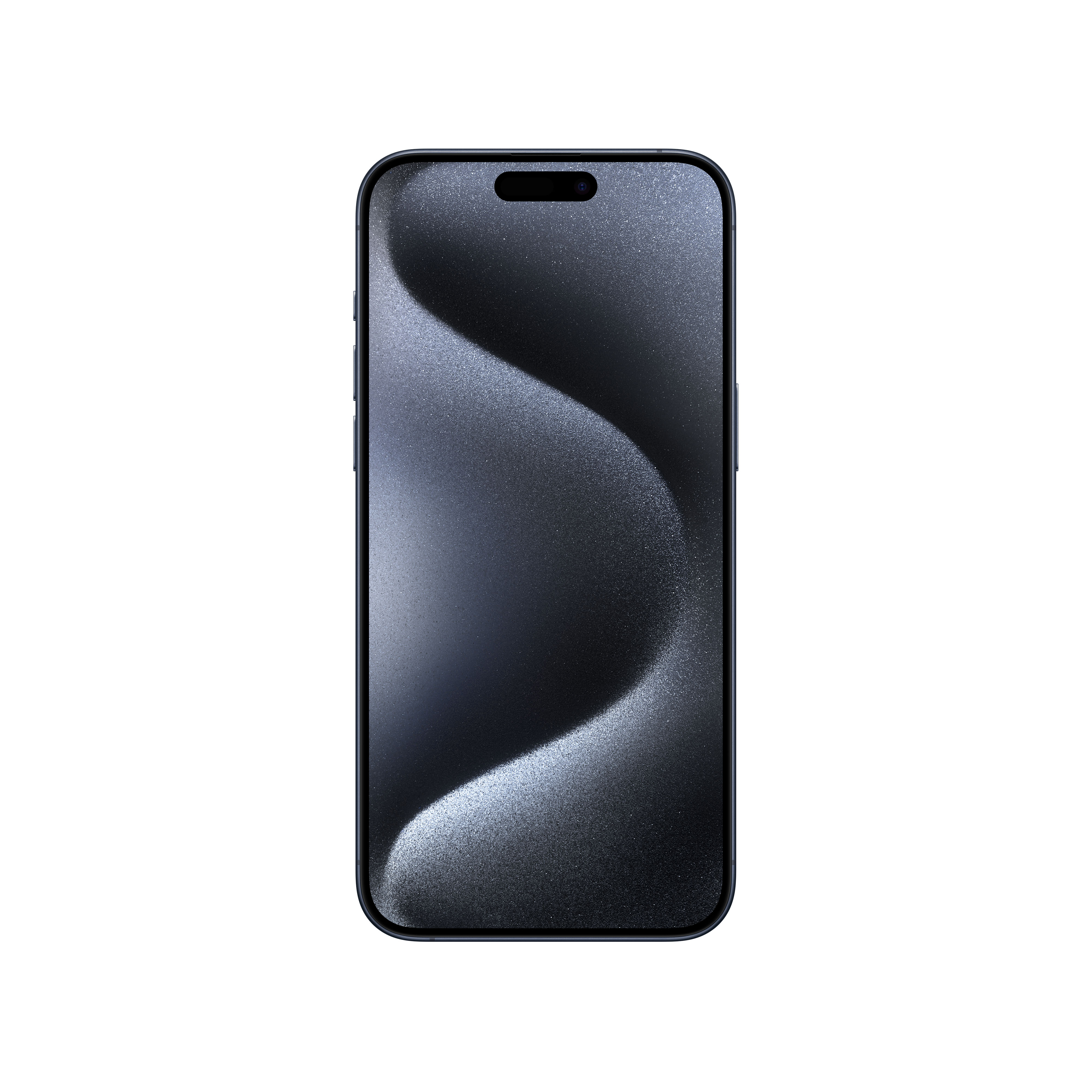 Ekranında dalgalı bir arka plan bulunan siyah iPhone.