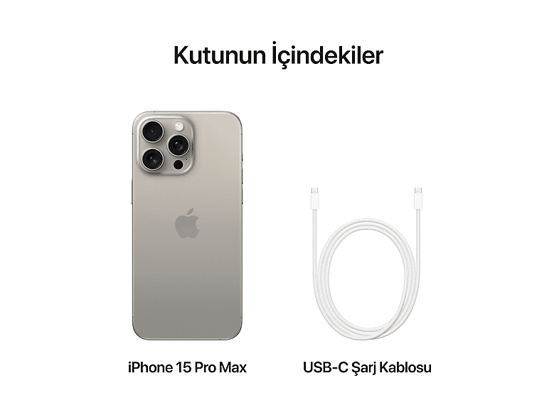 APPLE iPhone 15 Pro Max 1 TB Akıllı Telefon Natural Titanium