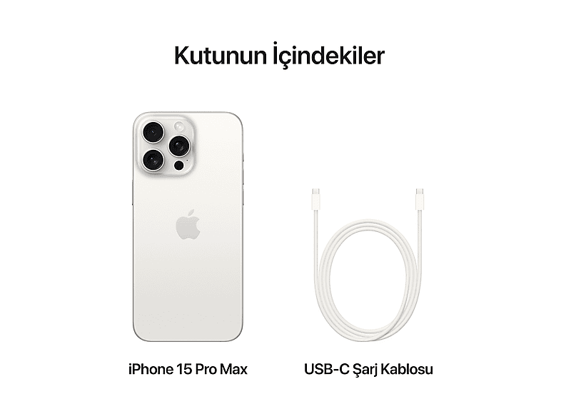 APPLE iPhone 15 Pro Max 256 GB Akıllı Telefon Beyaz Titanium