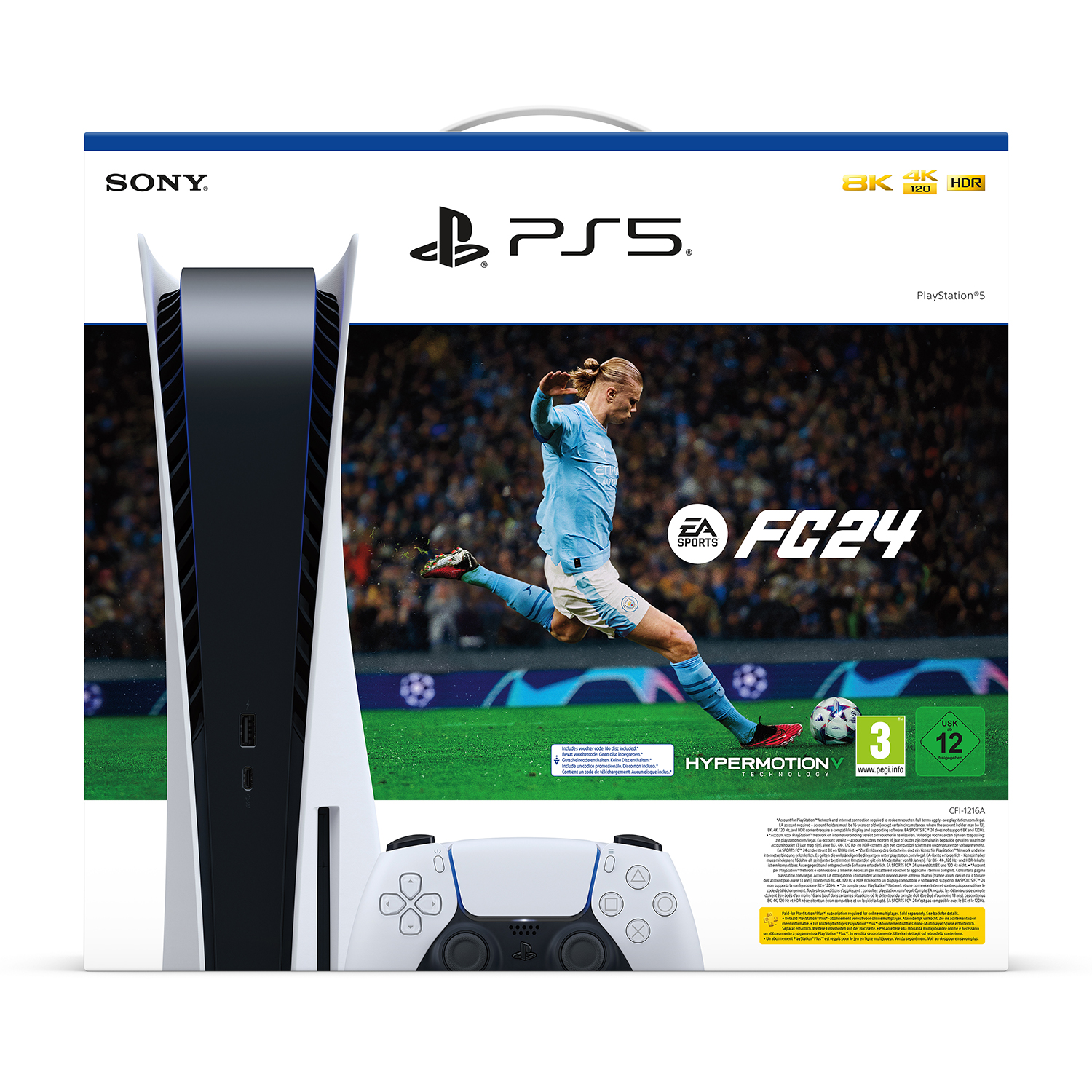 Sony PS5 Disc C + FC 24, White