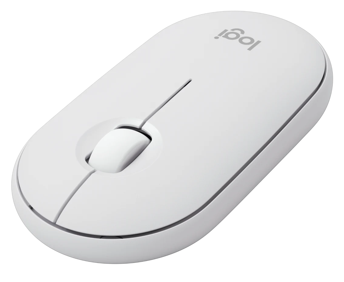 LOGITECH Pebble Mouse 2 M350s vezeték nélküli optikai egér, Bluetooth, piszkosfehér (910-007013)